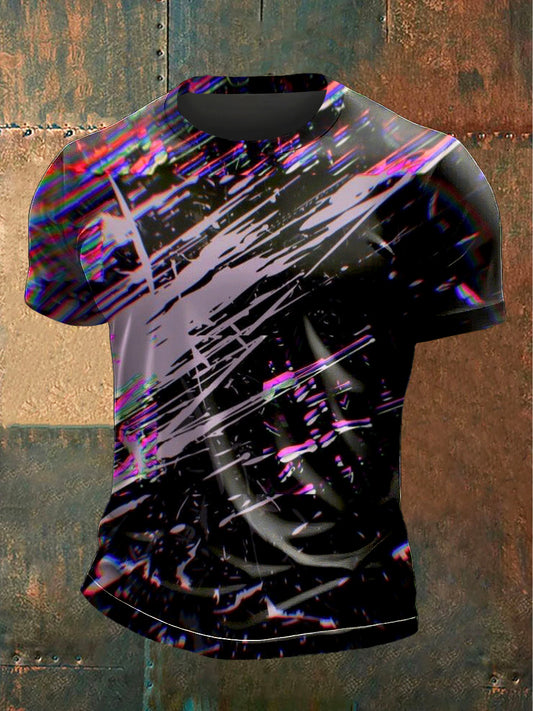 Men cyber graffiti art print fashion tshirt