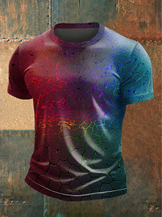 Men creative print fashion casual tshirt
