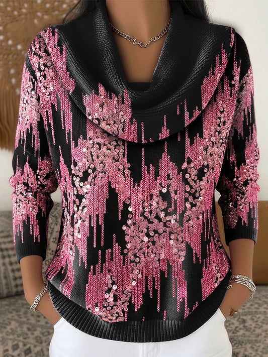 Dámské růžové pahýnka tisk černý módní top