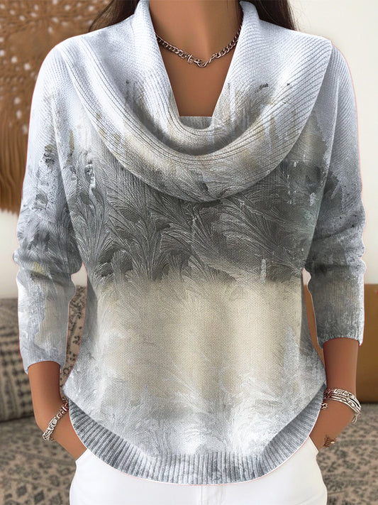 Women gradient creative print fashion top