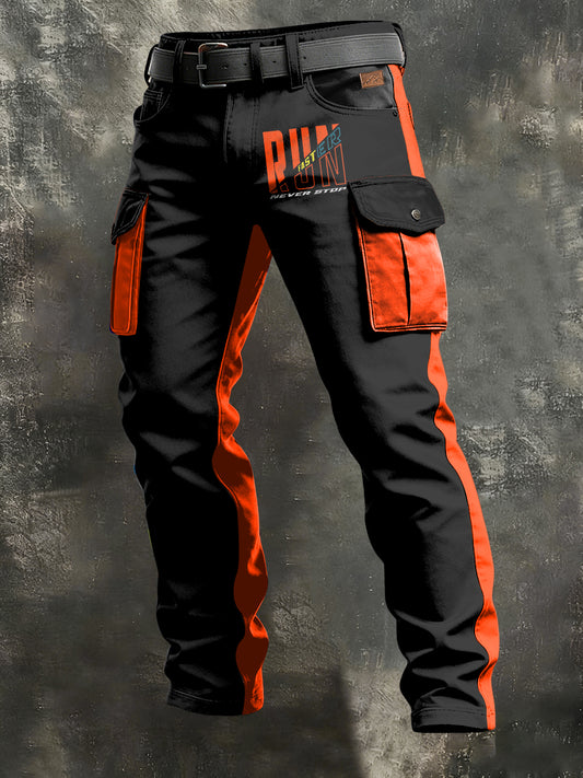 Pánské retro dovolená obchodní umění tisk neformální pracovní kalhoty