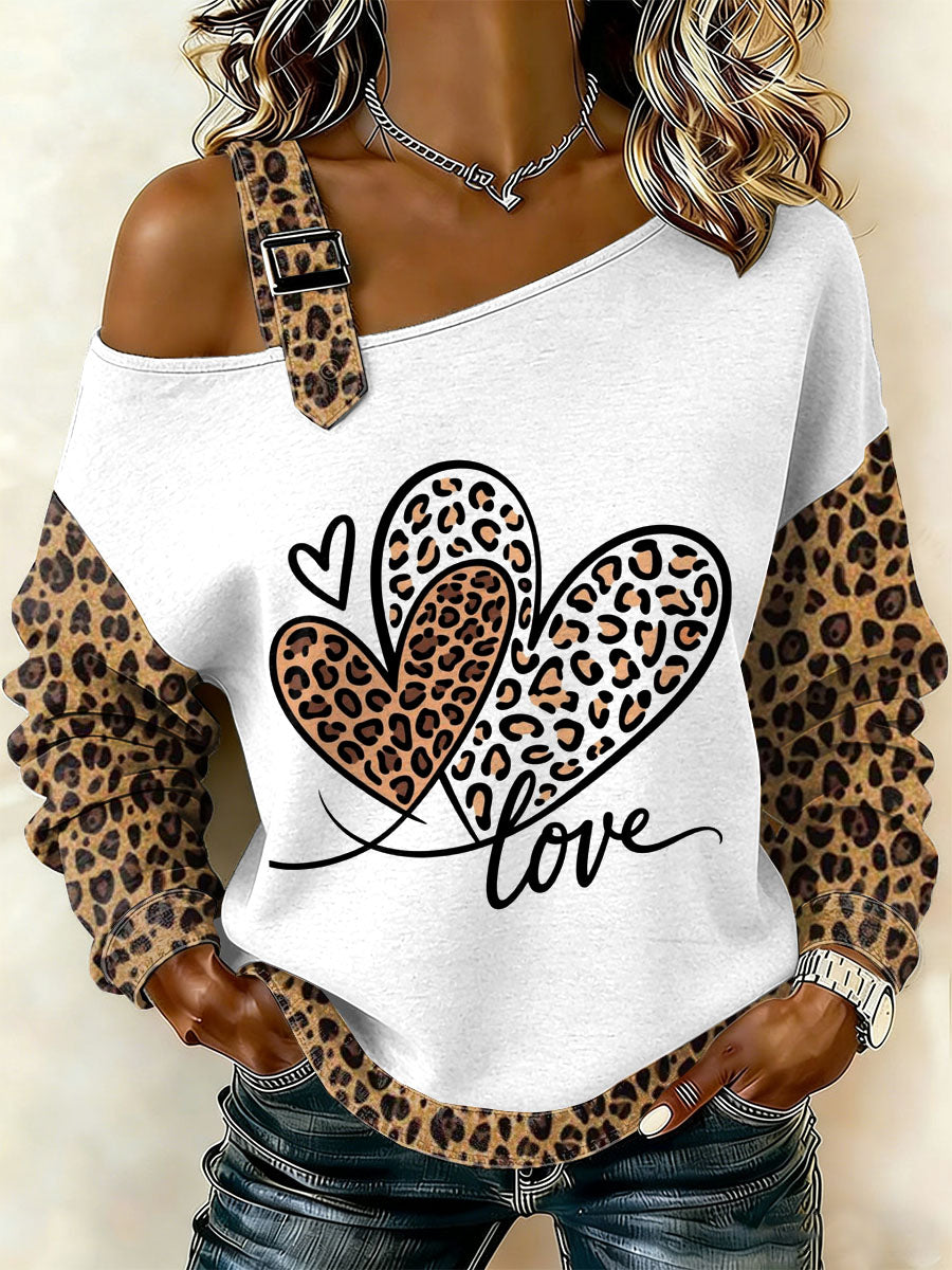 Dámské vintage květinové srdce patchwork tisk neformální offrameno mikina