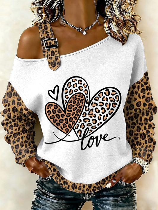 Dámské vintage květinové srdce patchwork tisk neformální offrameno mikina