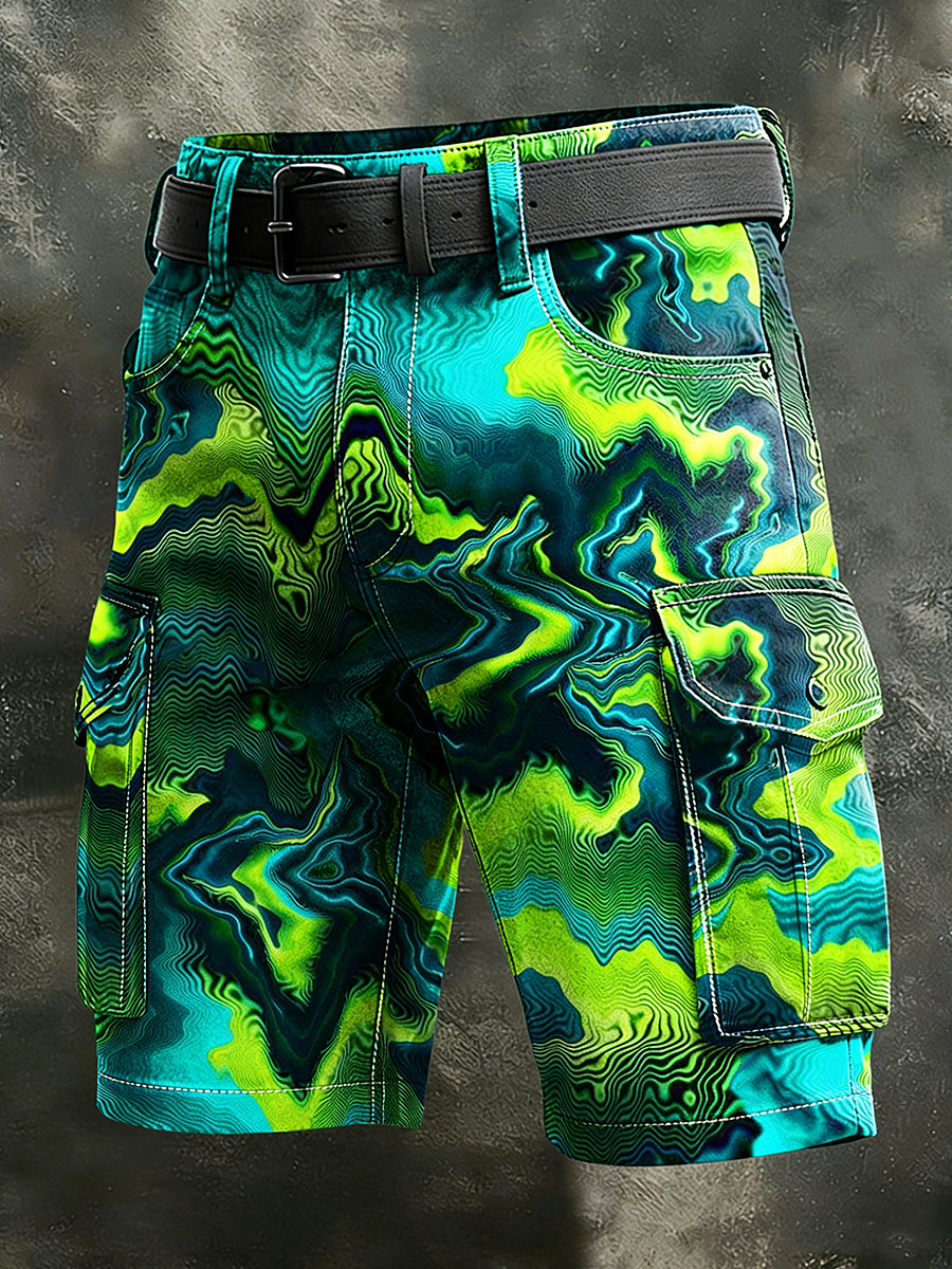 Pánské retro dovolená podnikání psychedelické umění tisk příležitostné šortky