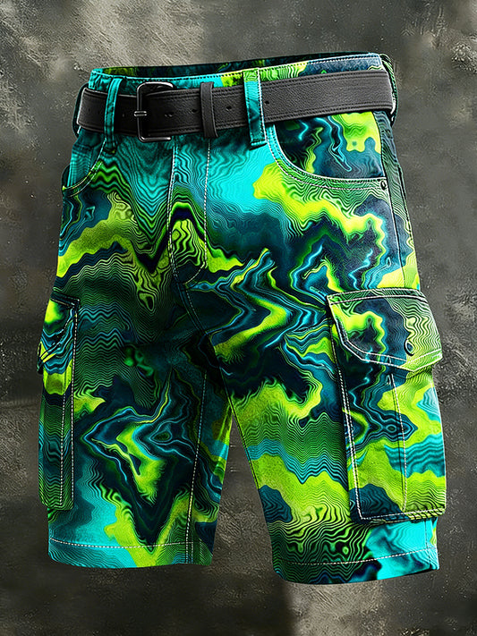 Pánské retro dovolená podnikání psychedelické umění tisk příležitostné šortky