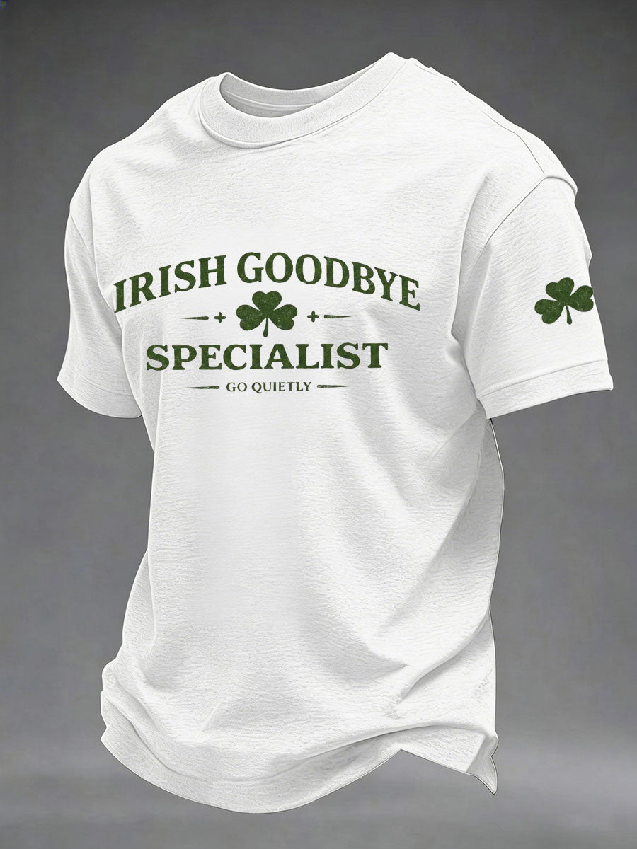 Men st patricks day printed casual tshirt