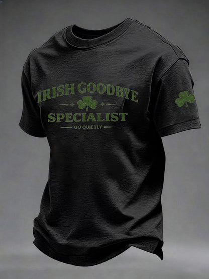 Men st patricks day printed casual tshirt