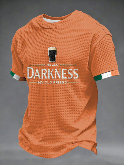 Pánské zdravím tma můj starý přítel vafle krátké rukávy tshirt