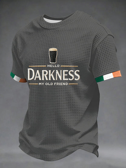 Pánské zdravím tma můj starý přítel vafle krátké rukávy tshirt