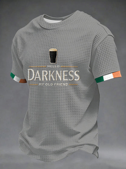 Pánské zdravím tma můj starý přítel vafle krátké rukávy tshirt