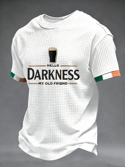 Pánské zdravím tma můj starý přítel vafle krátké rukávy tshirt