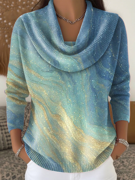 Dámské gradient tisk módní příležitostný top