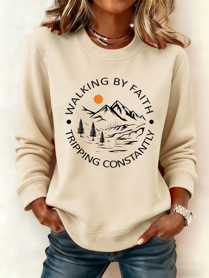 Ženské chodí po víře a neustále vytiskne mikinu z ramen