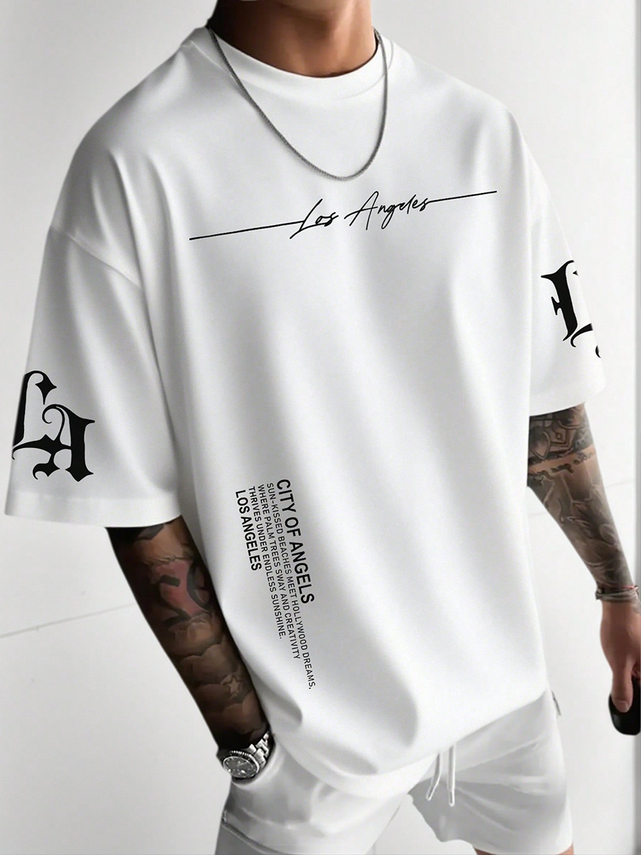 Pánské město andělů s krátkými rukávy tshirt