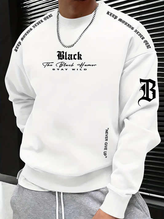 Muži se nikdy nevzdávají posádky krku mikina