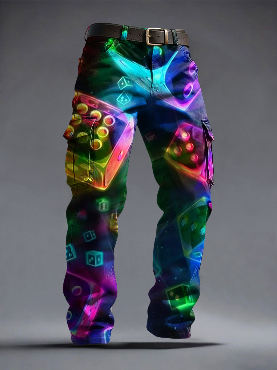 Retro abstraktní neonové kostky