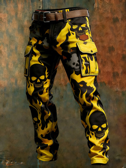 Pánské retro obchodní styl příležitostné pracovní kalhoty