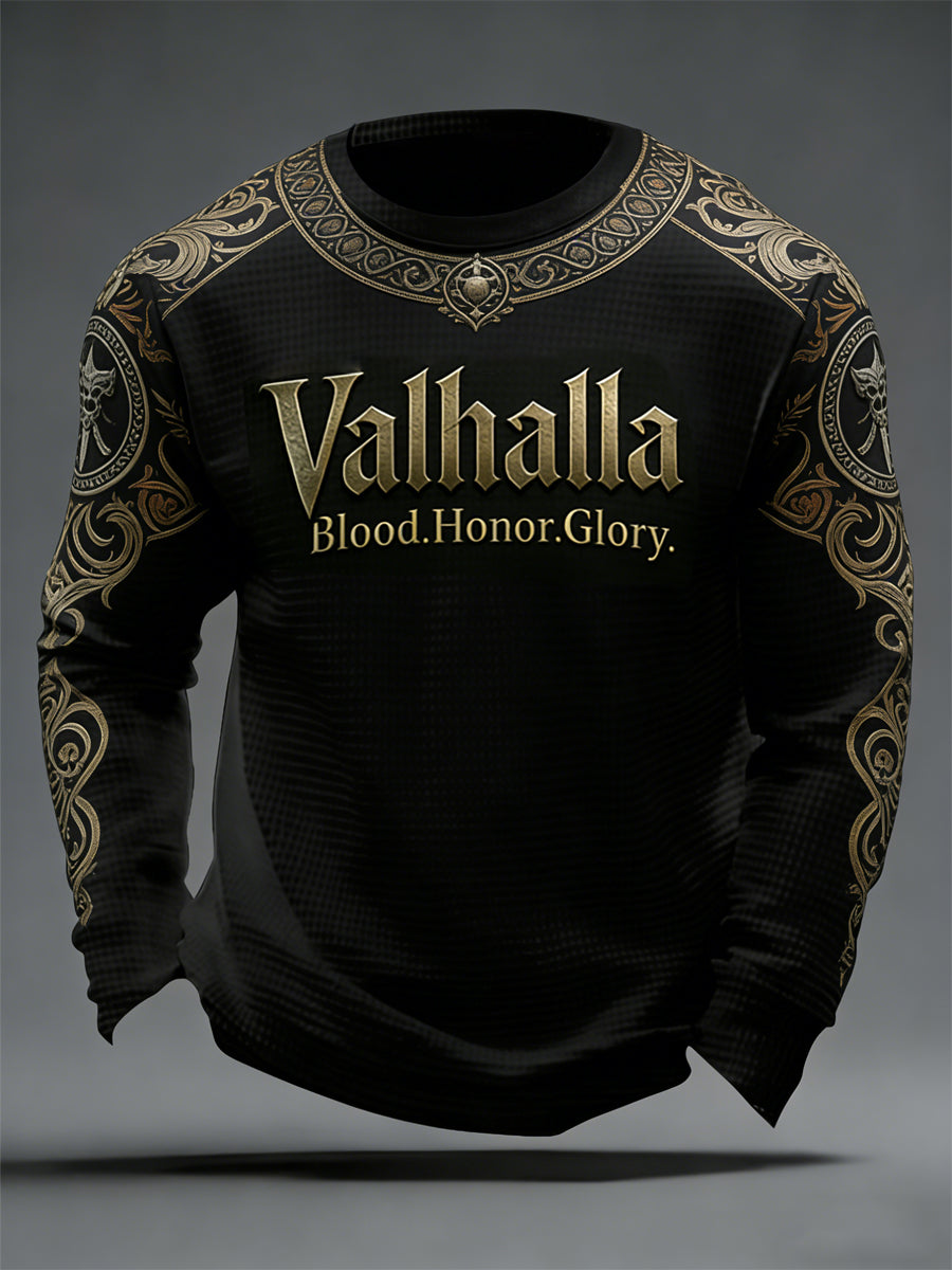 Pánské vikingské styl valhalla waffle top