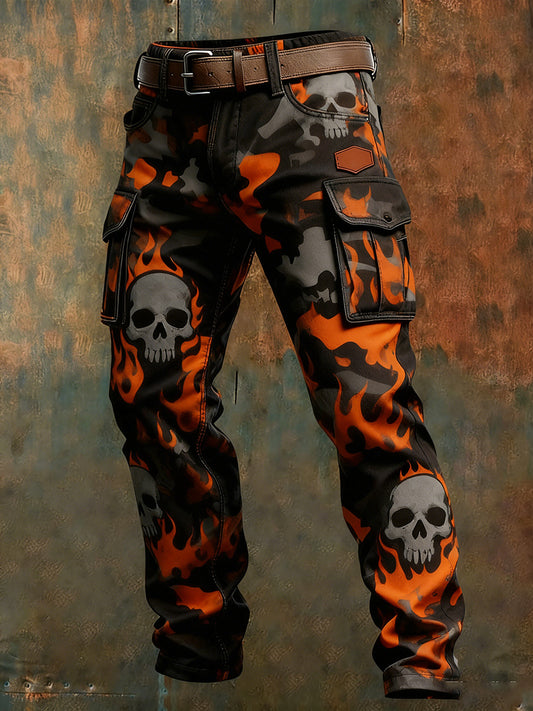 Pánské retro obchodní styl příležitostné pracovní kalhoty