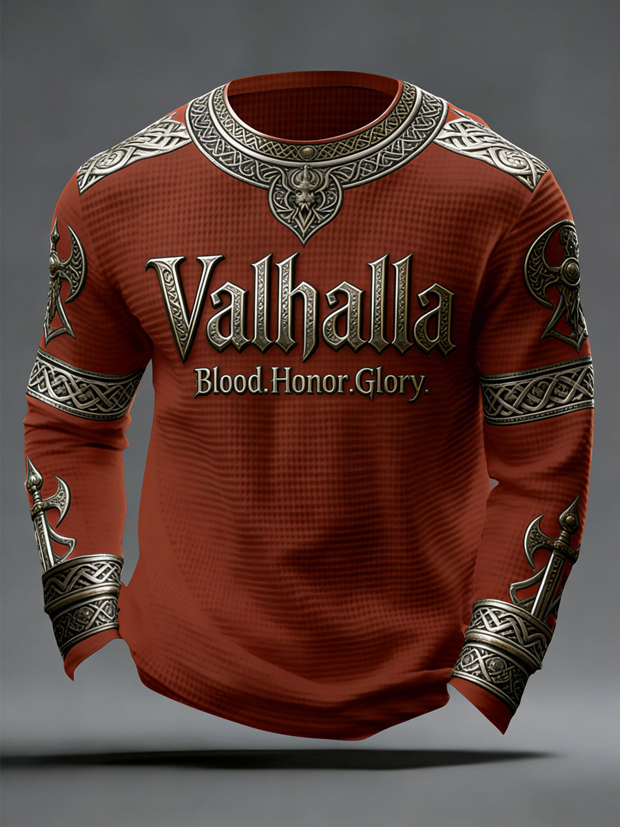 Pánské vikingské styl valhalla waffle top