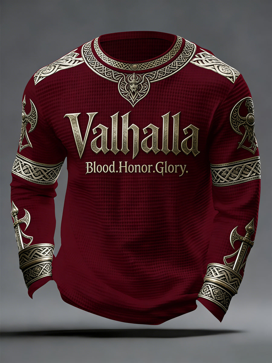 Pánské vikingské styl valhalla waffle top