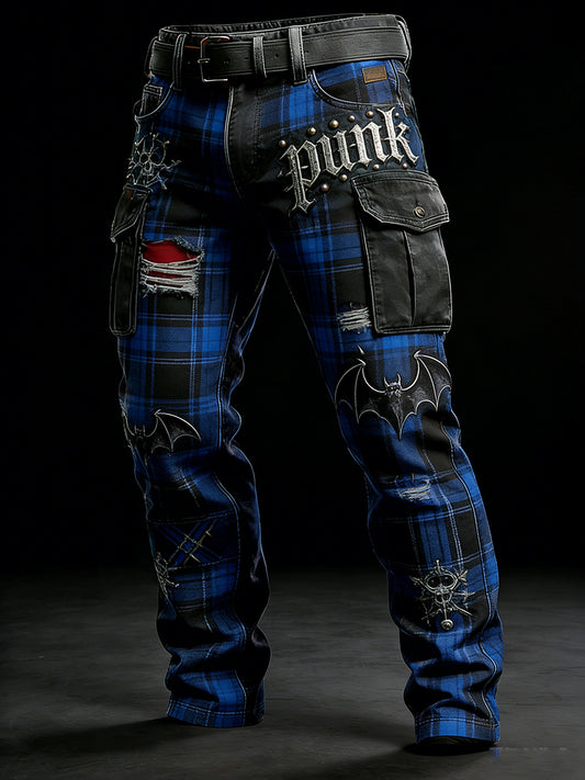 Pánské retro obchodní styl příležitostné pracovní kalhoty