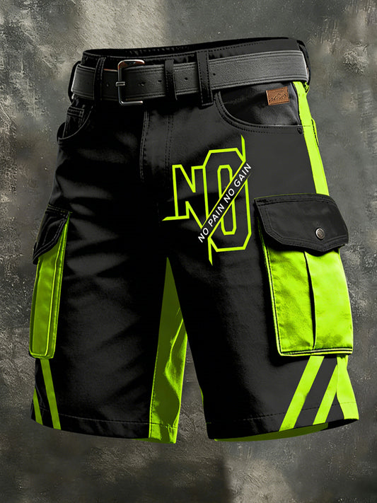 Pánské retro dovolená business art print casual shorts