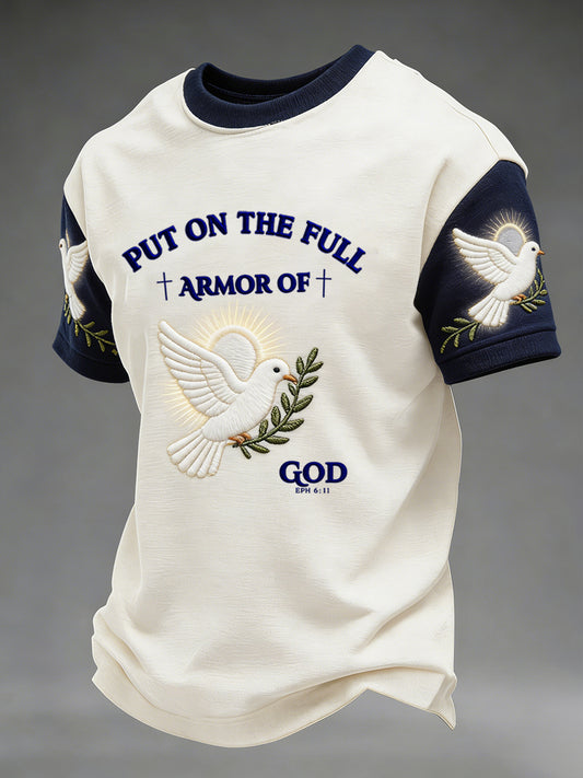 Retro faith art print casual tshirt