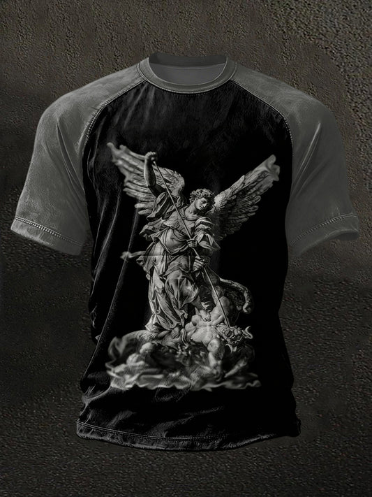 Pánské víra tisk krátké rukávy tshirt