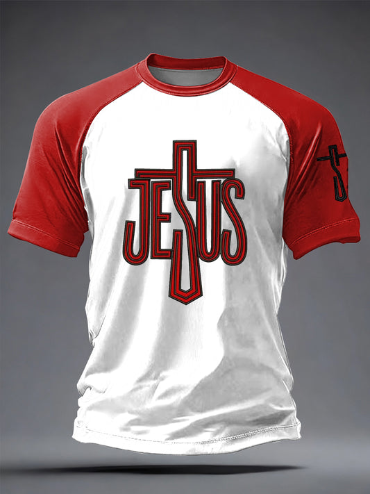 Pánské víra tištěné denní krátké rukávy tshirt