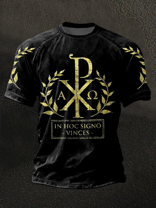 Pánské víra tisk krátké rukávy tshirt
