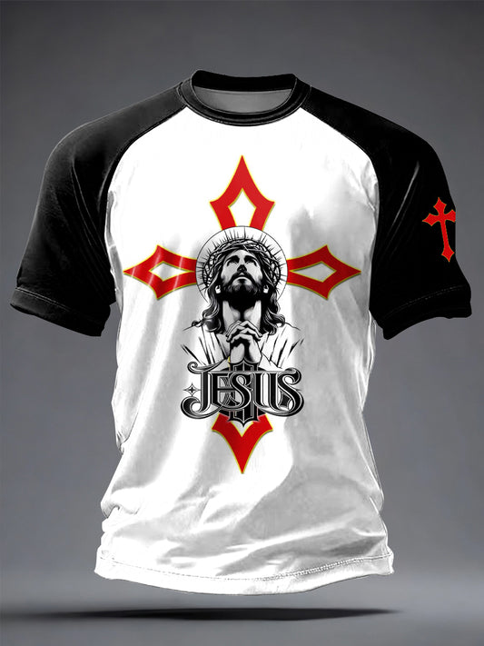 Pánské víra tištěné denní krátké rukávy tshirt