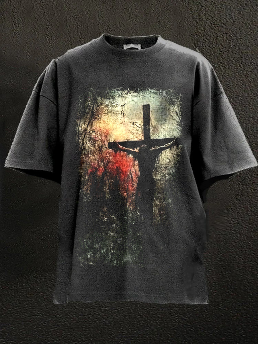 Pánské víra tisk krátké rukávy tshirt