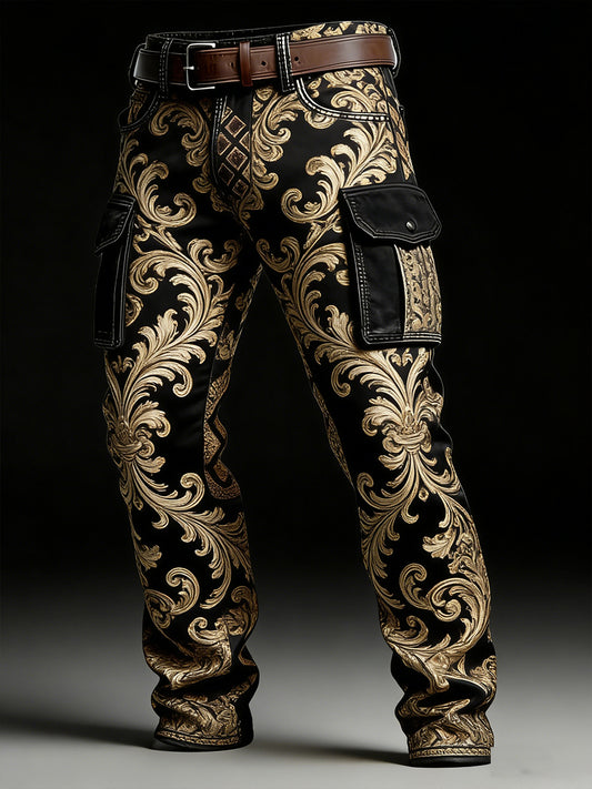 Pánské retro obchodní styl příležitostné pracovní kalhoty