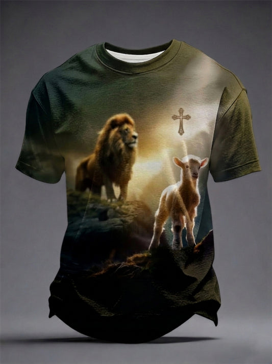 Pánské víra krátké rukávy tshirt