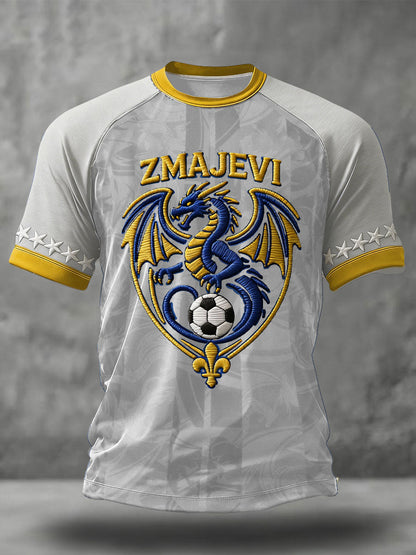 Pánské bosno zmajevi fotbalový milovník vytištěné tričko