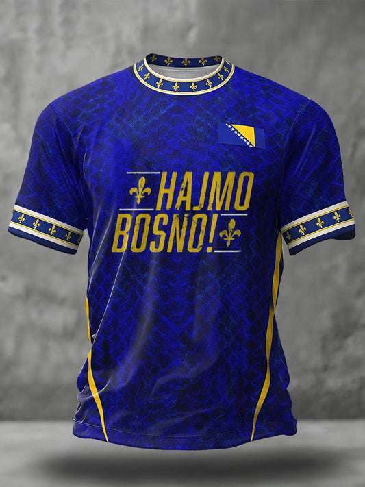 Pánské bosno zmajevi fotbalový milovník vytištěné tričko