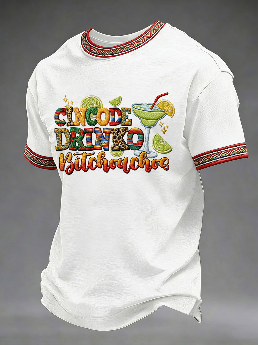 Men cinco de mayo printed casual tshirt