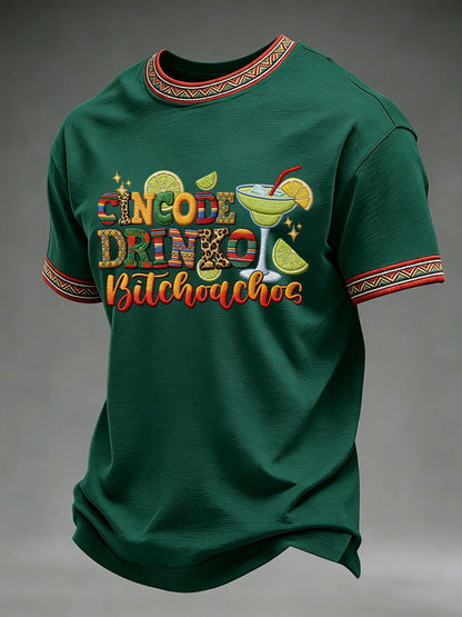 Men cinco de mayo printed casual tshirt