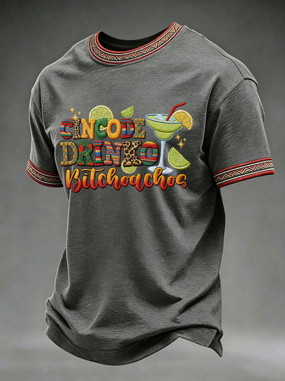 Men cinco de mayo printed casual tshirt