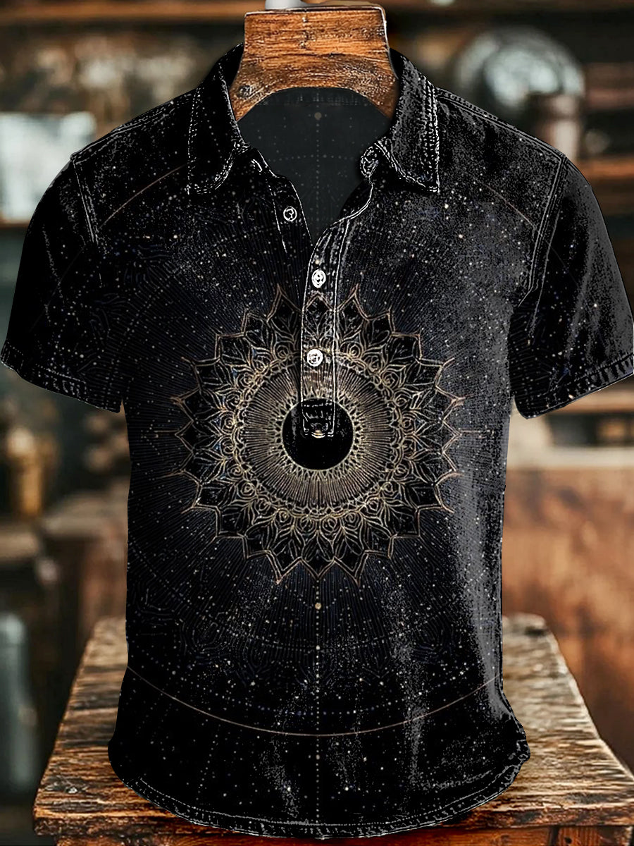 Spiral glitter star print casual s krátkými rukávy