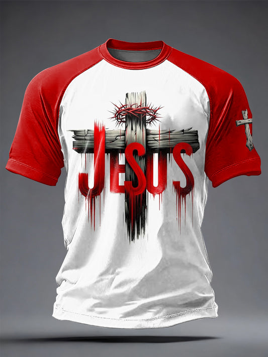 Pánské víra tištěné denní krátké rukávy tshirt