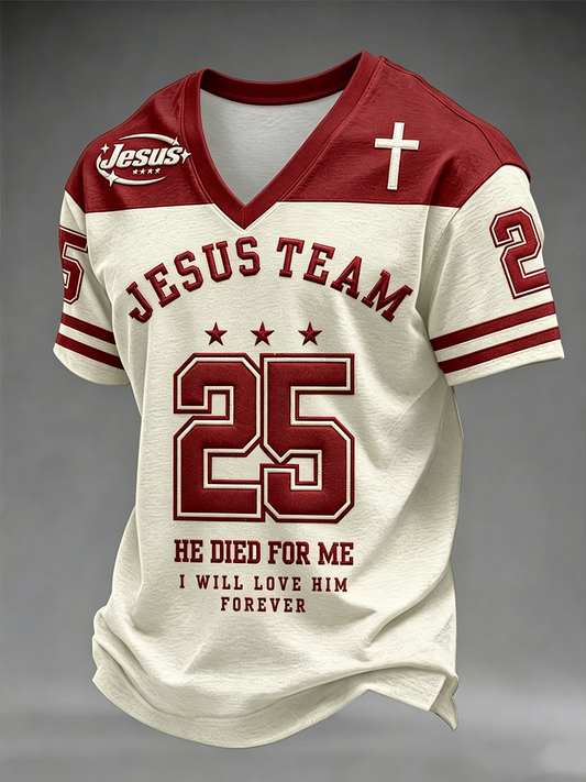 Pánské ježíšové týmy v krku tričko