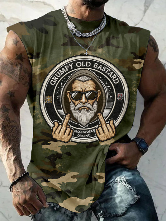 Pánské drsné staré bastard tankové vesty