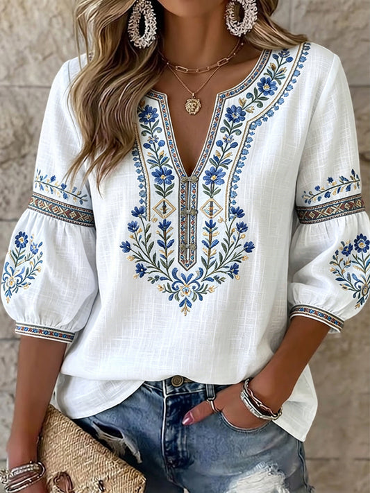 Dámské vinobranie švédské midsummer květinové umění v krku top