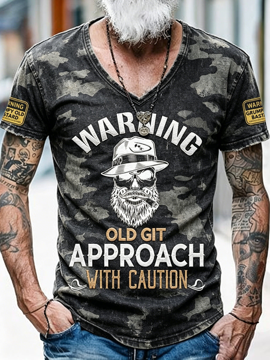 Old fuckers club tištěné vintage fashion volné krátké rukávy tshirt