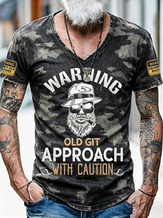 Old fuckers club tištěné vintage fashion volné krátké rukávy tshirt