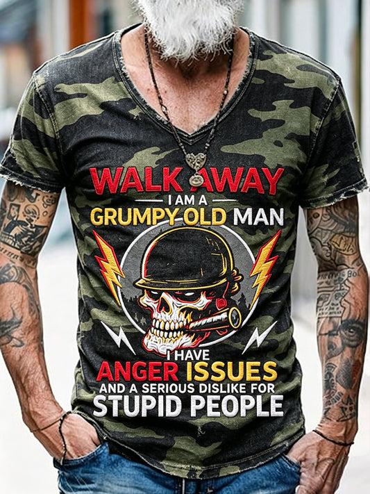 Old fuckers club tištěné vintage fashion volné krátké rukávy tshirt