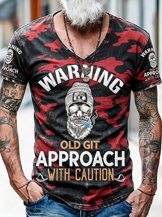 Old fuckers club tištěné vintage fashion volné krátké rukávy tshirt
