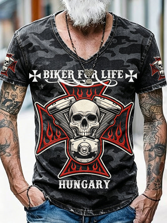 Ride to free printed vintage fashion loose short sleeve tshirt